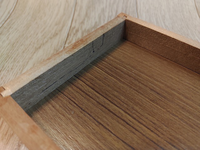 s111 木製トレイ カトラリーケース 小物入れ 収納 昭和レトロ ジャンク_画像9