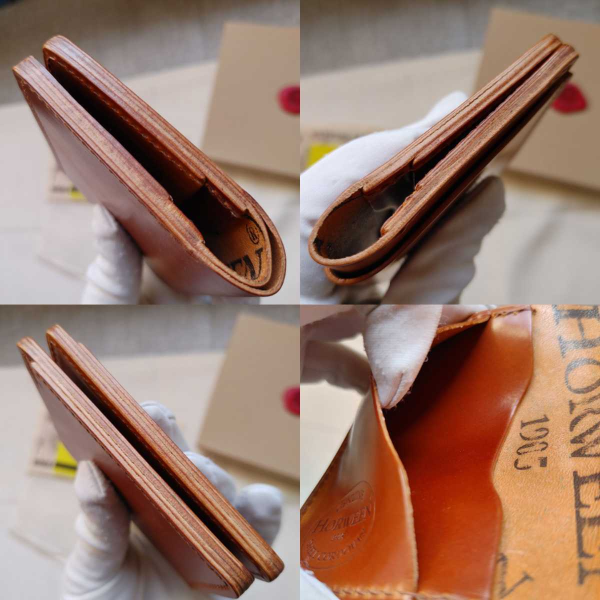 新品!交渉可!シェルコードバン,アマレット,財布,札入れ,アッシュランド