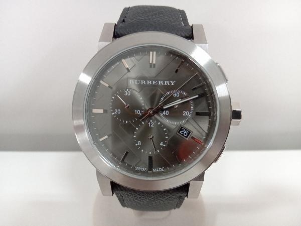 【即決・極美品】Burberry バーバリー 腕時計 BU9362 クォーツ クロノグラフ デイト シティ ダークグレー バーバリー