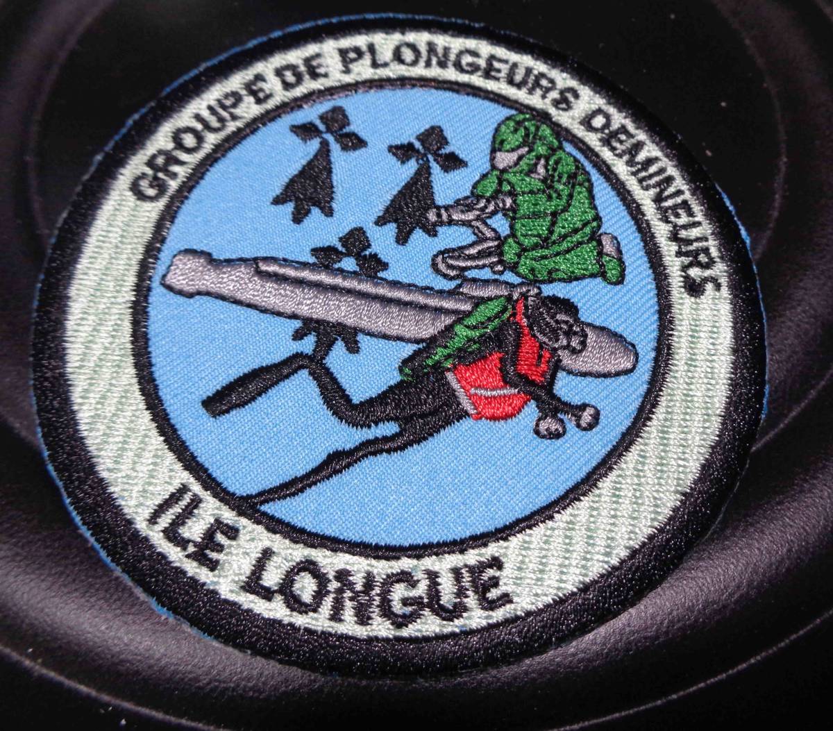 空（円型）新品フランスFRANCE　EOD Divers潜水士le Longue Missile Submarine刺繍ワッペン（パッチ）スキューバダイビング◎ミリタリー_画像1