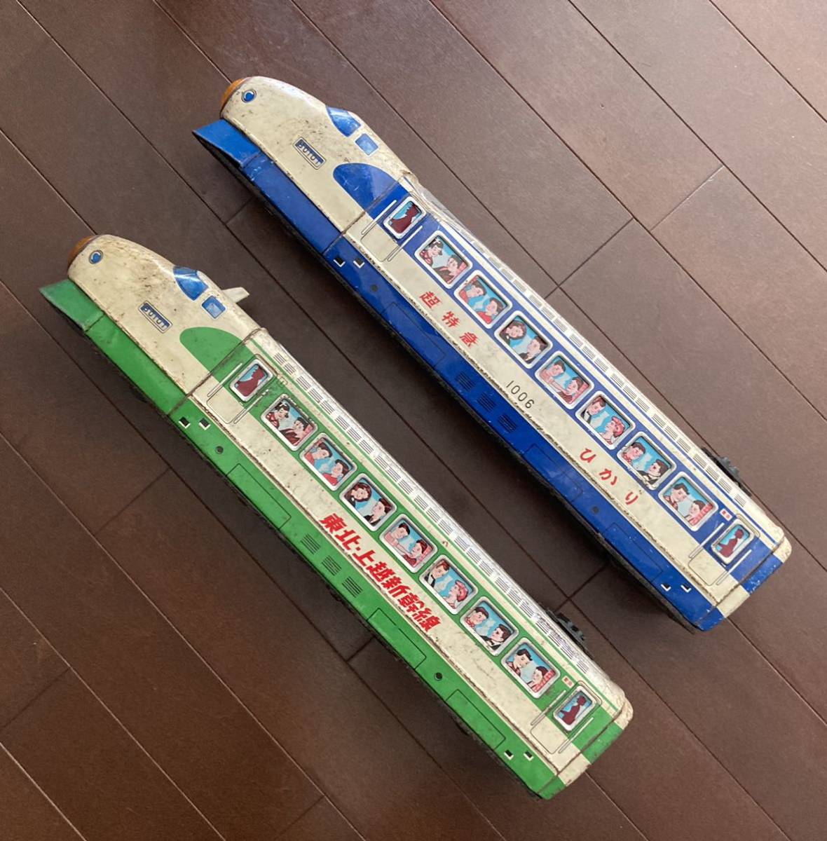 昭和レトロ品　日本製　ICHIKO ブリキのおもちゃ　新幹線　ひかり号　と　東北　上越新幹線　ジャンク品　送料無料_画像6