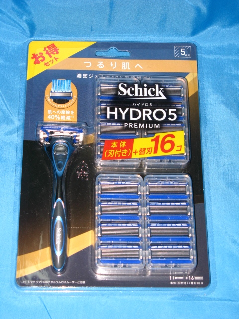 Schick シック HYDRO5 ハイドロ5 プレミアム 本体 刃付き 1個+替刃16個 5枚刃 J465