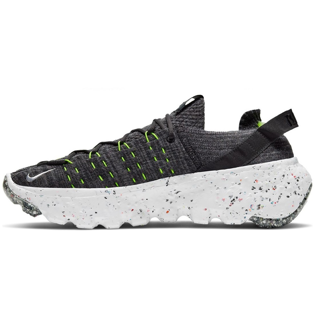 ☆NIKE SPACE HIPPIE 04 sustainable Flyknit 濃灰/蛍光黄 28.0cm