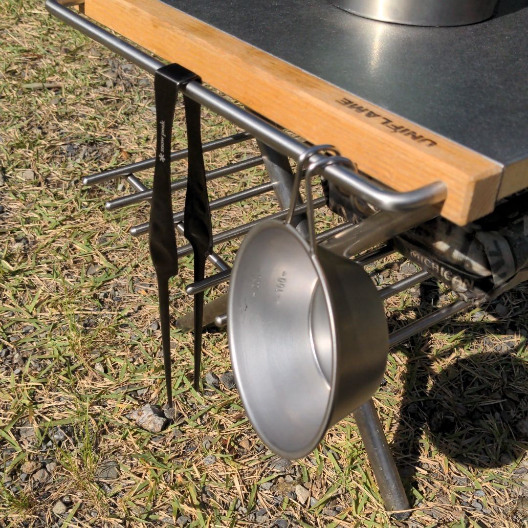 ユニフレーム　焚き火テーブル用　カスタムパーツ　サイドバー　DIY