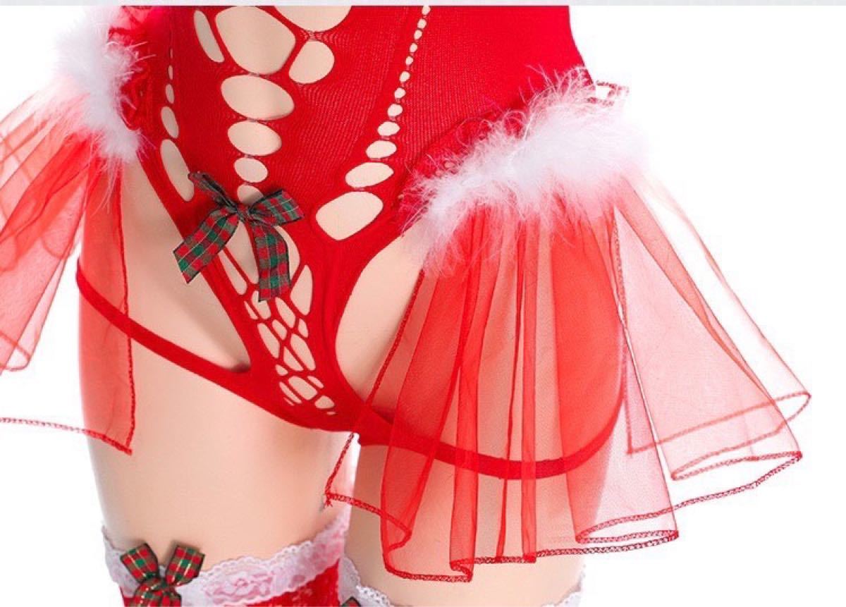 ハイレグレオタード セクシーランジェリー セクシーコスプレ　クリスマスコスプレ　可愛い赤トナカイ　豪華セット　メロメロ衣装