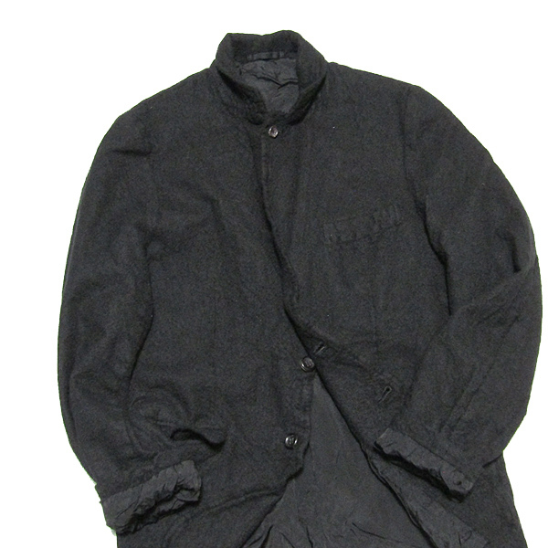 コムデギャルソンオム　縮絨　ジャケット　ブラック　2B　XS　comme　des　garcons　homme_画像1