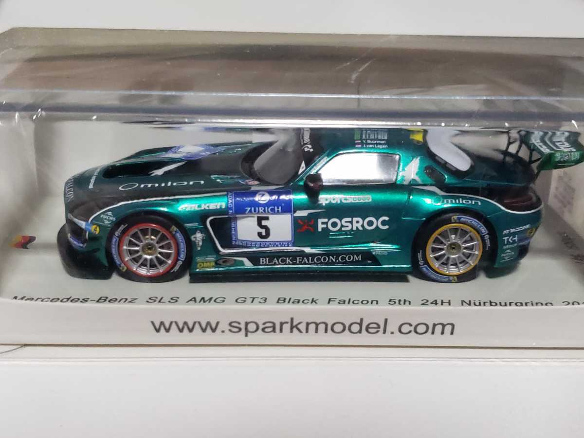 新品 1/43 スパーク SPARK メルセデスベンツ SLS AMG GT3 2015 ニュル24H 5位 #5 A.al Faisal / H.Haupt / Y.ブールマン / J.V.ラゲン