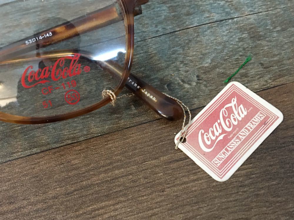 店頭展示品 新品 コカコーラ CocaCola アンティーク 眼鏡フレーム サングラス ヴィンテージ 昭和 レトロ 伊達眼鏡 メガネ_画像2