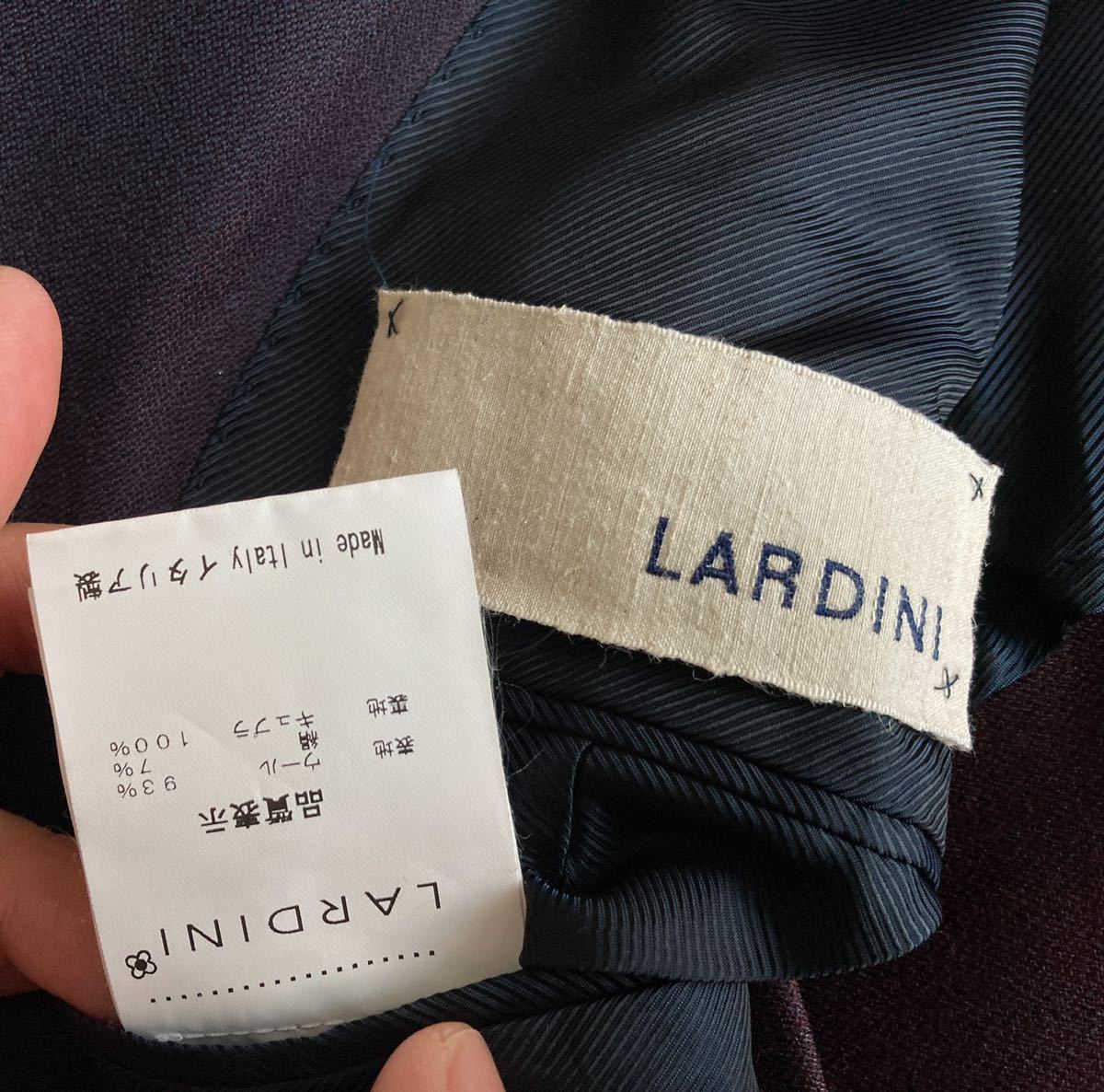 LARDINI 近年ロゴ ラルディーニ サイズ 48 テーラードジャケット