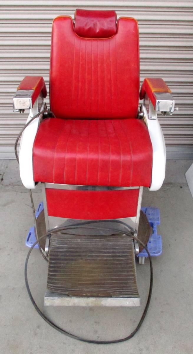 プレゼントを選ぼう！ TAKARA 理容椅子 散髪椅子 バーバーチェア カットチェア 理容室 赤 レトロ 直接引き取り歓迎 - 理美容店用品
