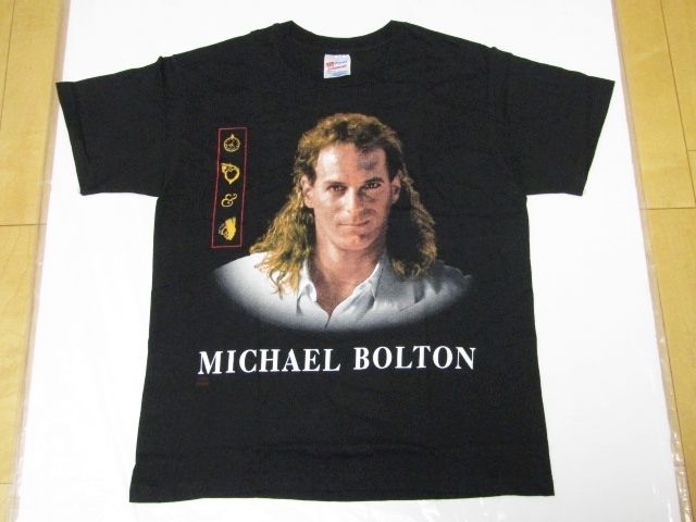 【高知インター店】 90s 1994 VINTAGE MICHAEL BOLTON WORLD TOUR TEE BLACK L / マイケル ボルトン ビンテージ ワールドツアー Tシャツ 黒 クリーニング済 Tシャツ