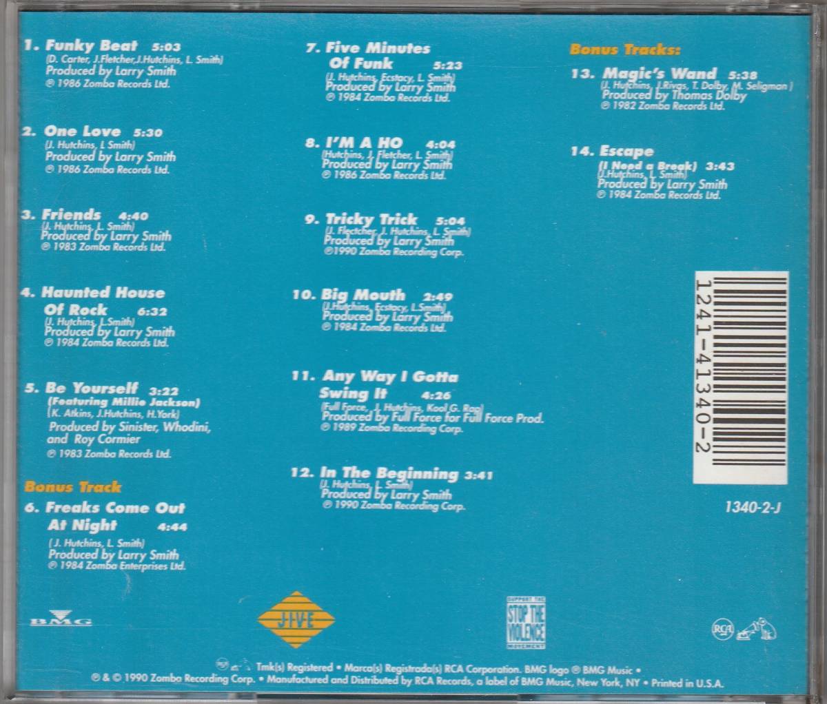 中古CD■HIPHOP■WHODINI／Greatest Hits／ベスト盤／1990年■フーディニ, Millie Jackson, Full Force, オールドスクール_画像2
