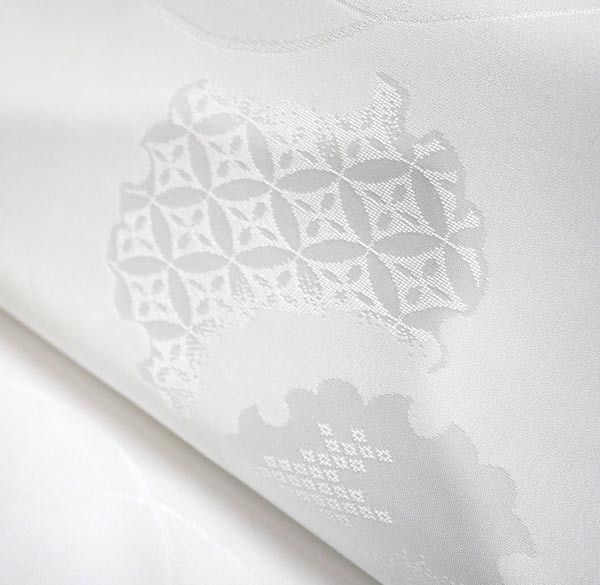 正絹 丹後ちりめん 長襦袢 反物 雪輪 J-245 送料無料 未仕立て 新品 白