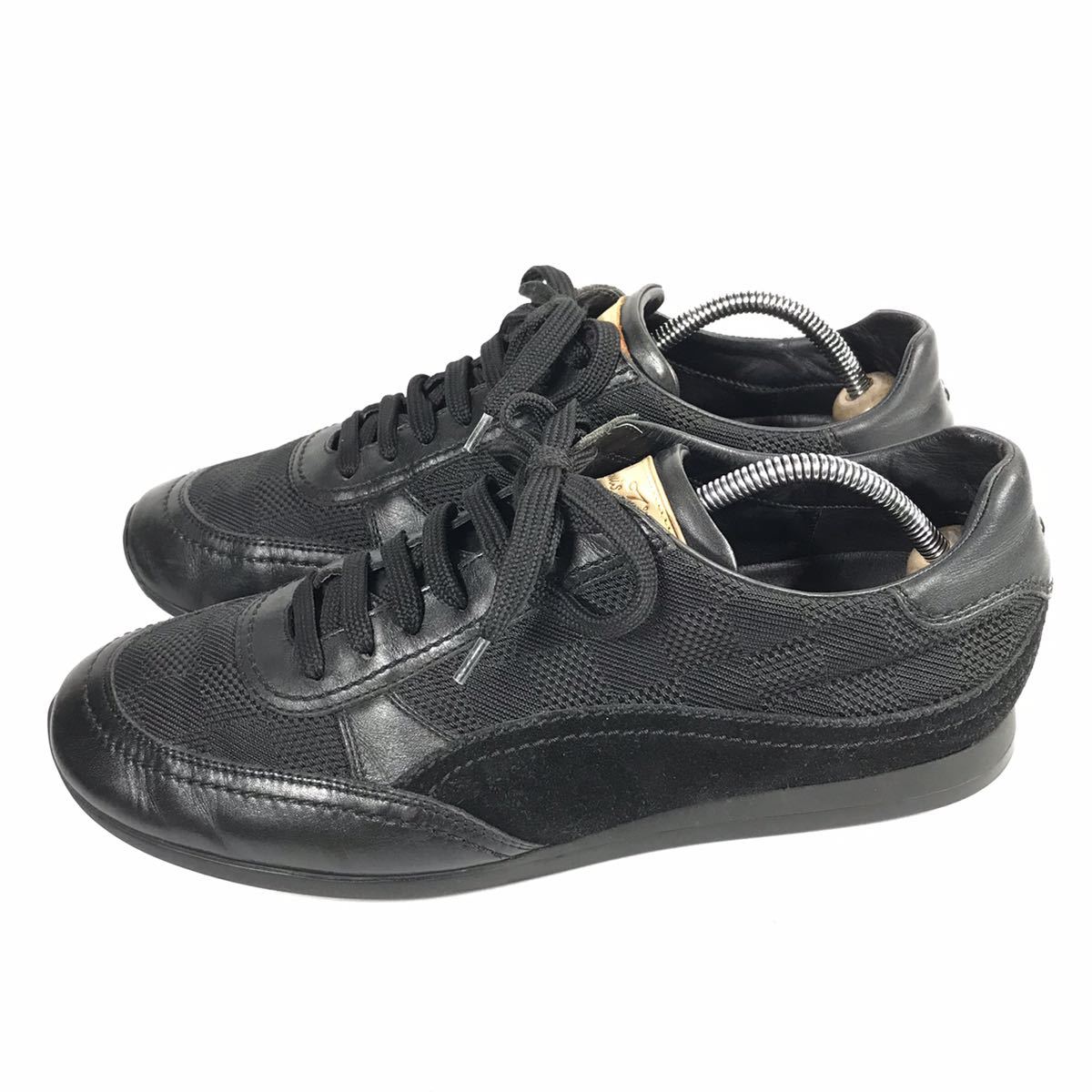 【ルイヴィトン】本物 LOUIS VUITTON 靴 26.5cm 黒 ダミエ スニーカー カジュアルシューズ レザー×スエード×メッシュ 紳士  メンズ 伊製 8