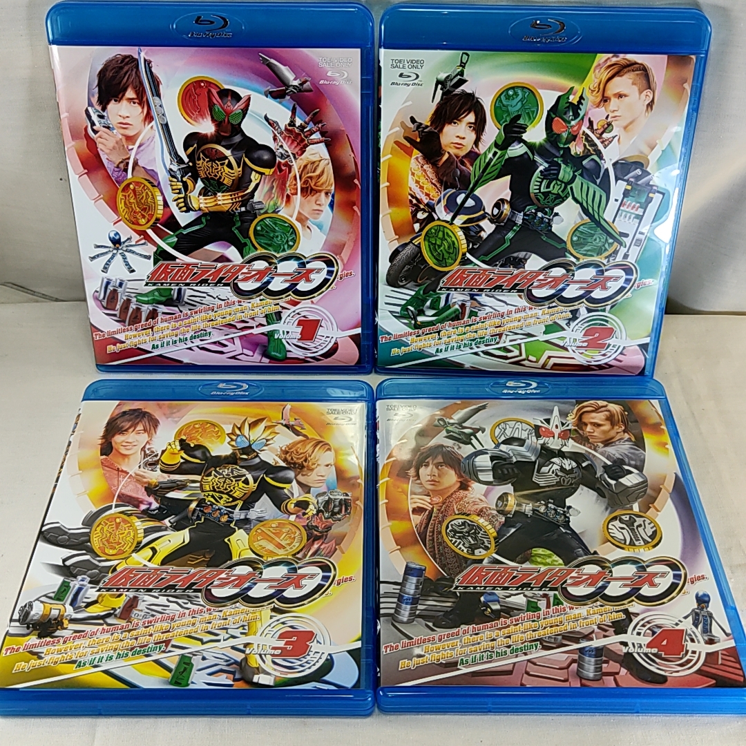 送料無料 BOX カード付 仮面ライダーOOO オーズ Blu-ray BOX付き 全12
