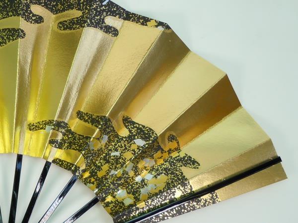 8119, Mai fan Japan dancing,.. for 29cm gold * black black paint . capital fan box none 