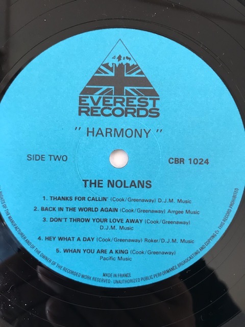 ■レア仏オリジ■THE NOLANS-ノーランズ/HARMONY 1983年 EVEREST盤 EX！_画像3