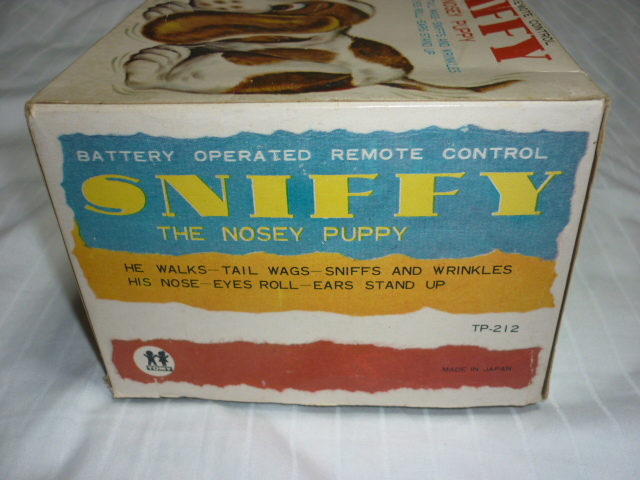 □未使用 希少 1960年代 共箱付!ブリキ トミー(TOMY)『SNIFFY □未使用 希少 1960年代 共箱付!ブリキ トミー(TOMY)『SNIFFY