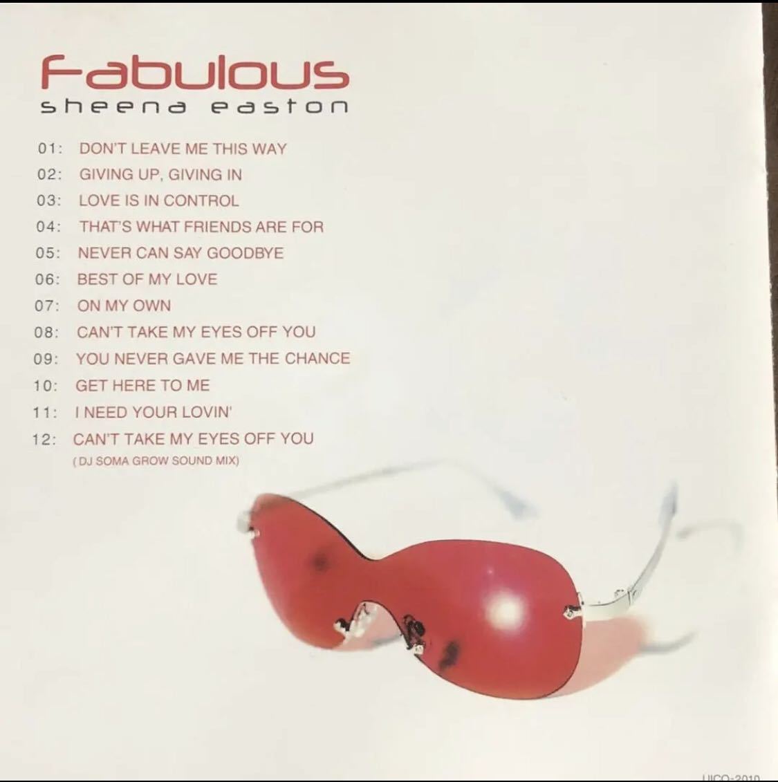 帯付き！国内盤！ボーナス・トラック２曲！Sheena Easton/ シーナ・イーストン/ FABULOUS/ 2001年