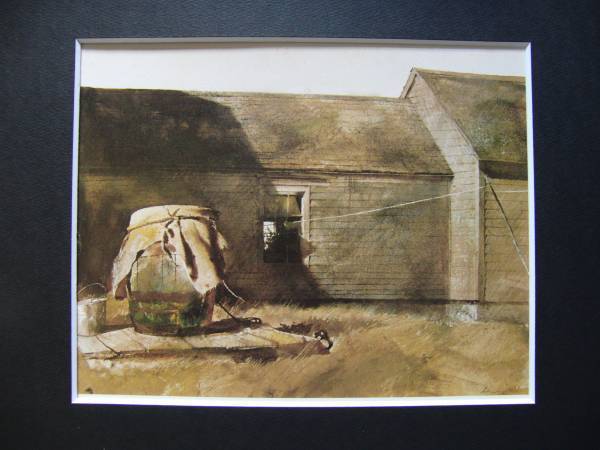 Andrew Wyeth、DRY WELL、希少画集画、新品高級額、額装付、状態良好、油彩 風景、送料込み、fan_画像3