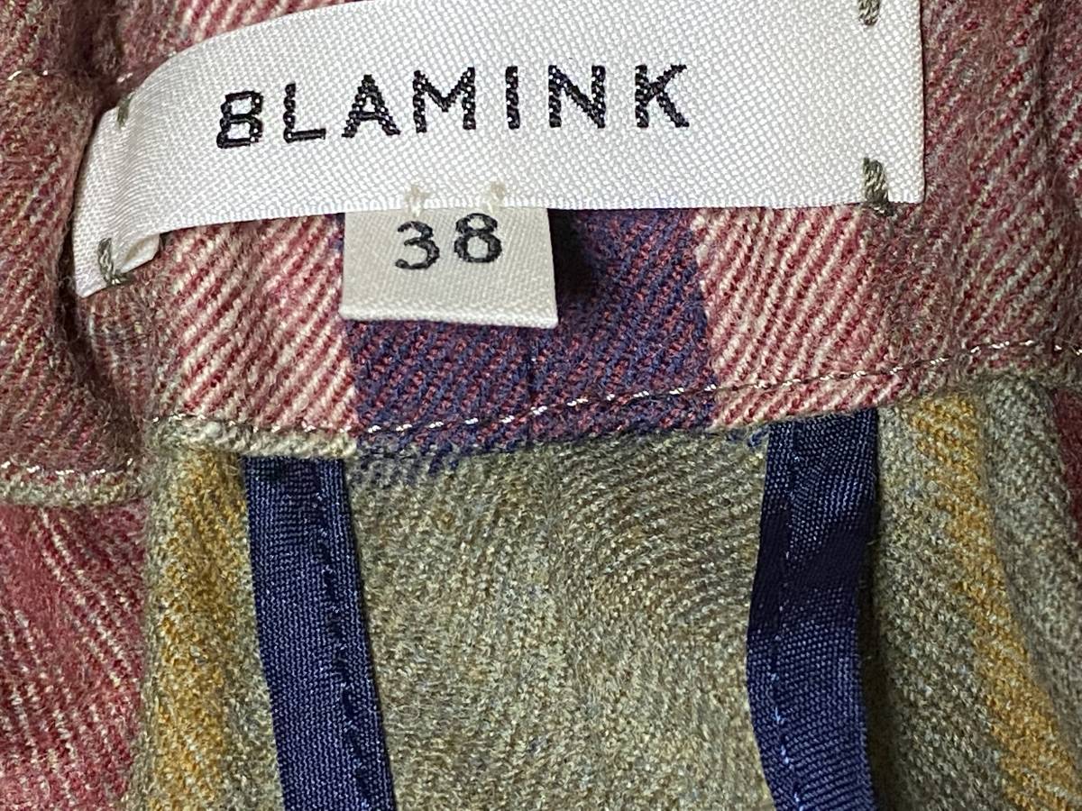 BLAMINK ブラミンク チェックウールパンツ イージーパンツ BLAMINK ブラミンク チェックウールパンツ イージーパンツ
