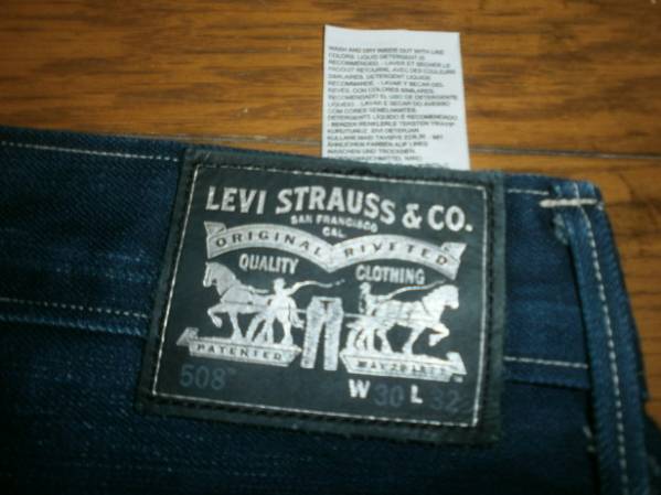 レア Levi's リーバイス 508 インディゴ 加工 W30 トルコ製_画像3