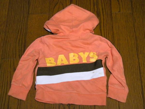 ☆古着 DREAM BABYS ジップアップパーカー 80サイズ キッズ 子供服_画像2