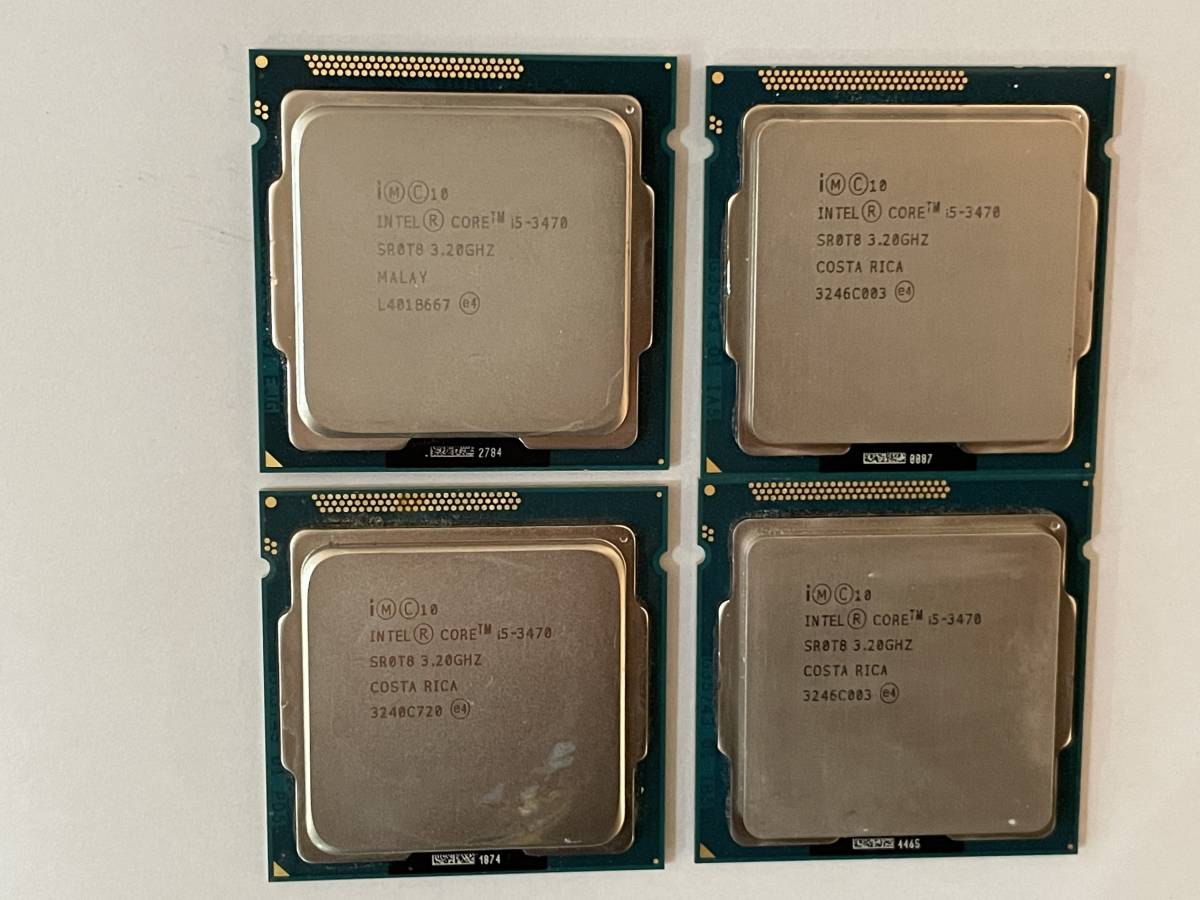 史上最も激安 Core Intel 4枚セット★ 中古美品 i5-3470 SR0T8 ★ 3.20GHz CPU Core i5