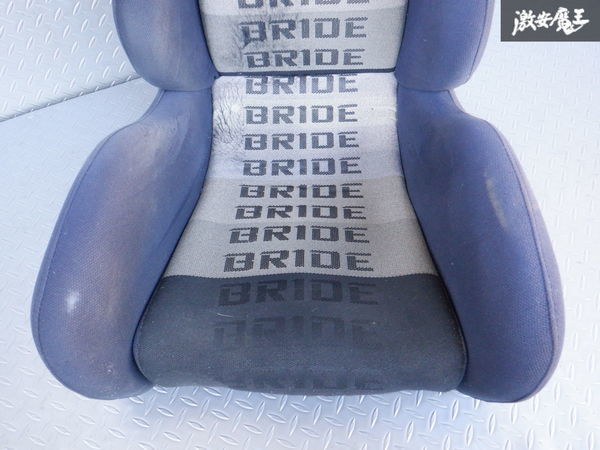 程度良好 希少 BRIDE ブリッド BRIX ブリックス セミバケ セミバケット リクライニング シート 両側 三角ダイヤル グラデーションロゴ_画像3