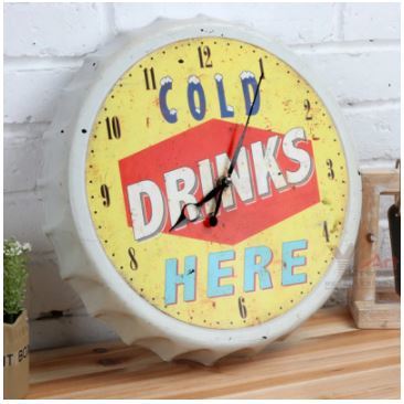 35cm 壁掛け時計,モダンなデザイン, レトロなビール瓶 バーとカフェの3d壁アート装飾【1~3】_画像1