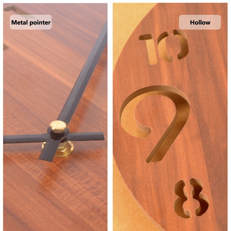 木製 3D壁時計モダンなデザイン北欧 リビング 装飾 12インチ【5~8】_画像3