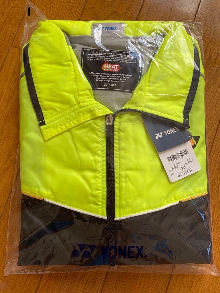  Yonex 70058 regular price tax included 8580 jpy black *asido yellow lining with a hood Uni XO heat Capsule tag attaching Wind warmer limited amount 