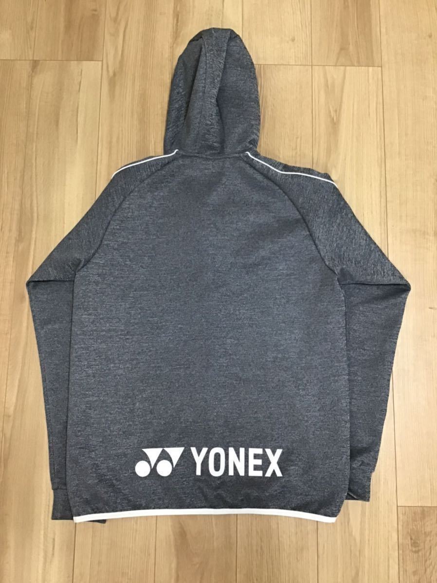  free shipping Yonex YONEX sweat Parker Uni XO rare gray beautiful goods Parker the back side. big Logo stylish 