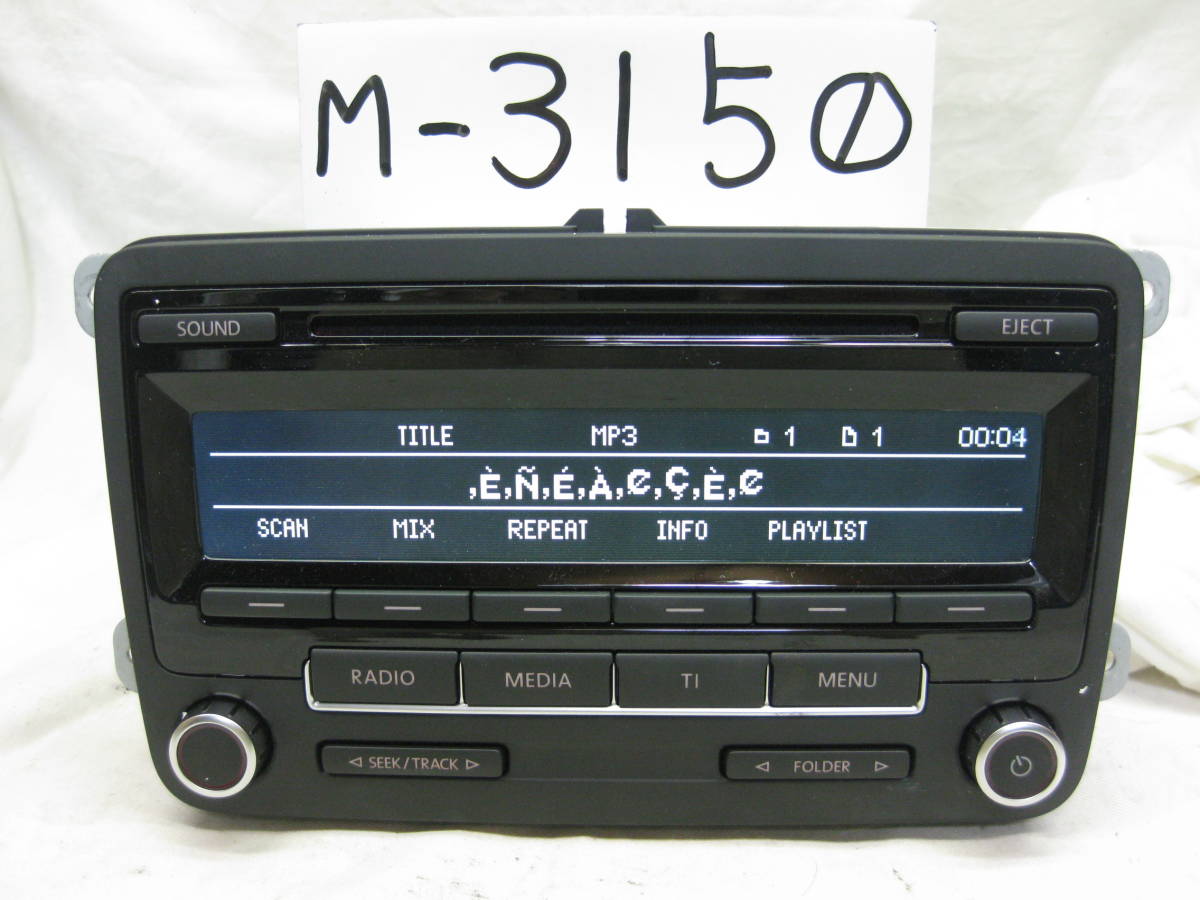 M-3150　VolksWagen　フォルクスワーゲン　ゴルフ　VW-1K0 035 183 B　MP3　CDデッキ　純正オーディオ　補償付き_画像1