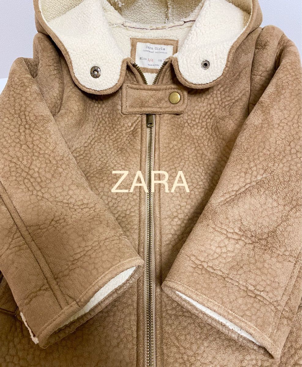 ZARA キッズ ムートンコート とてもオシャレ もこもこぬくぬく