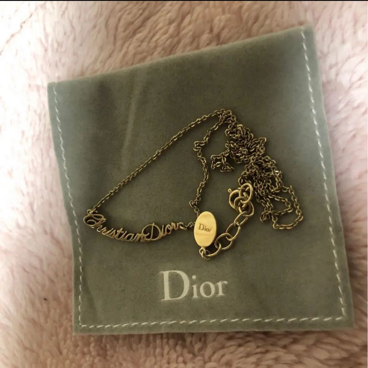 新品 クリスチャン・ディオール Dior ネックレス ロゴモチーフ
