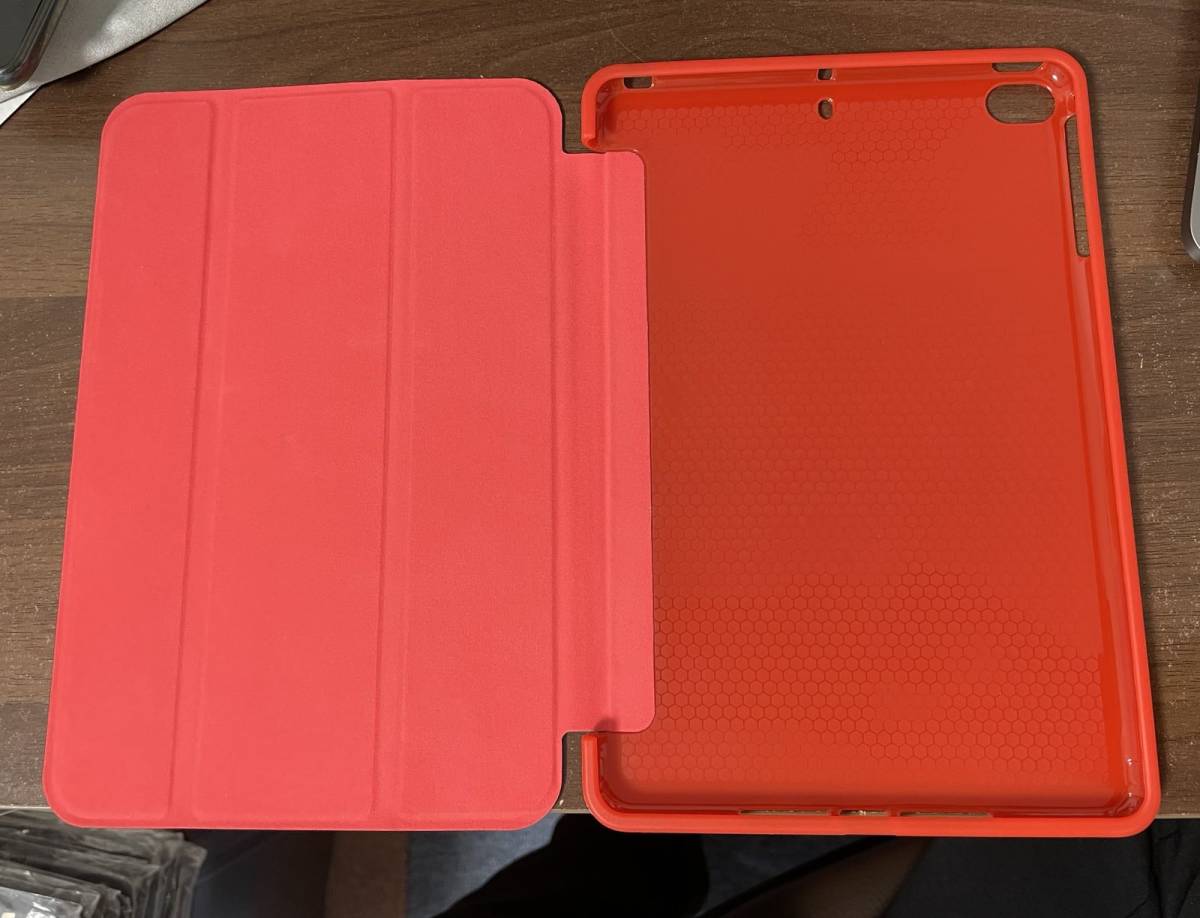 iPad mini 1/2/3/4/5 用 シリコンケース（赤） 薄型 軽量型 スタンド機能 _画像6
