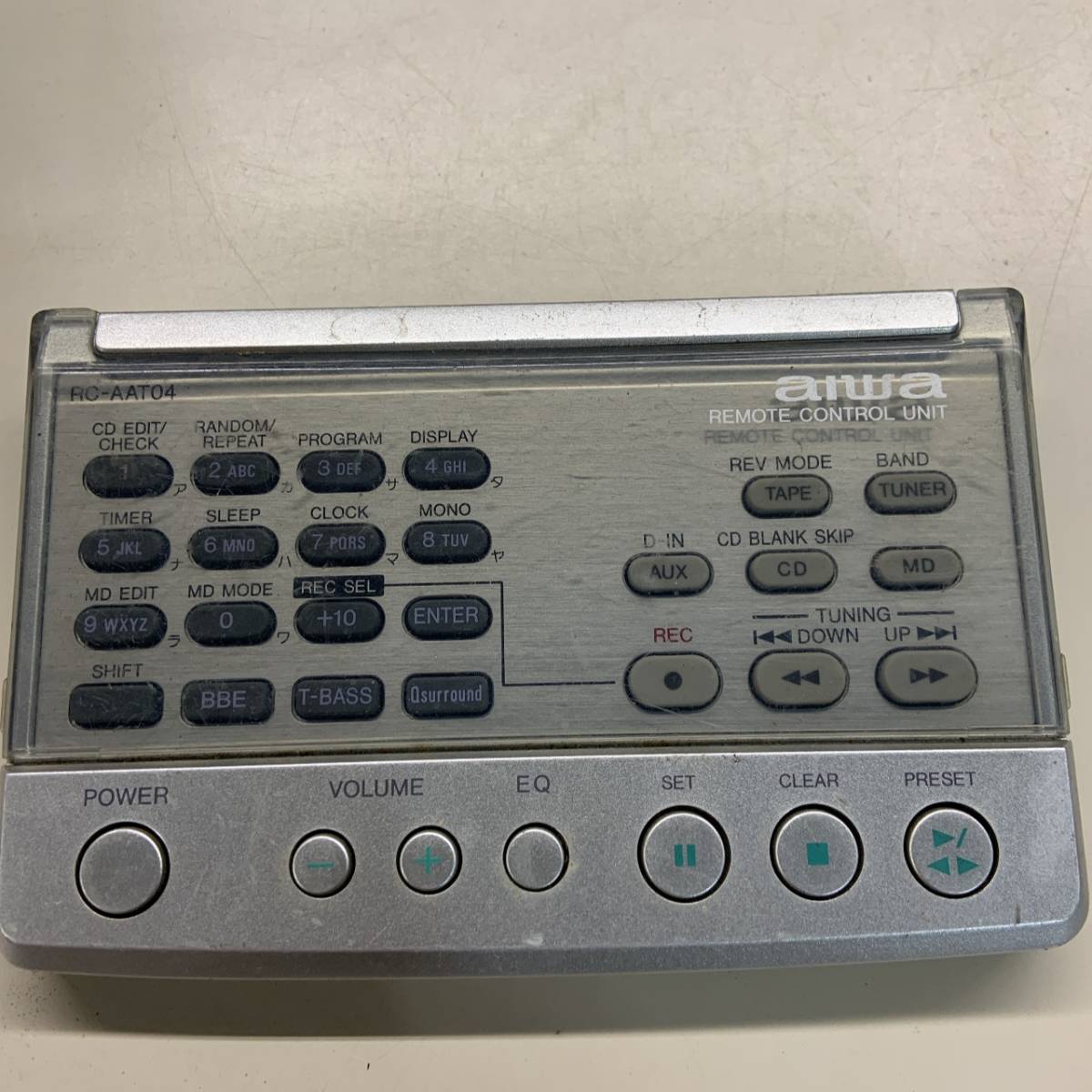 K-23-89[ Junk * returned goods un- possible ]AIWA RC-AAT04 (XR-MD510 XR-MD520 for ) remote control 