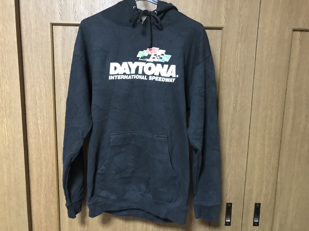  Parker black L size DAYTONA Daytona sweatshirt sweat Street American Casual old clothes Vintage american USA