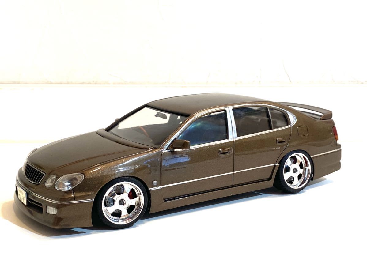 希少　アオシマ　1/24 ファブレス　FABULOUS JZS161 アリスト　　　塗装済完成品_画像1