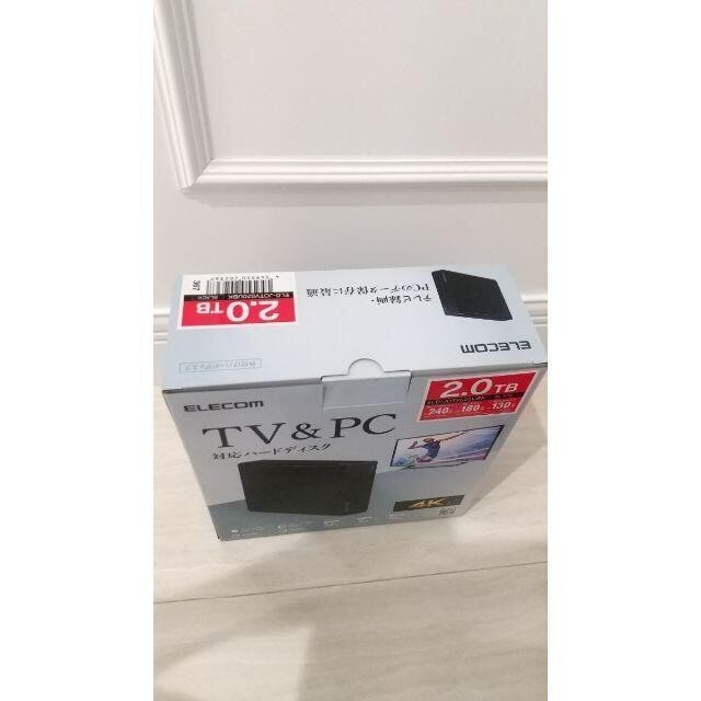 【新品】エレコム　ELD-JOTV020UBK 外付けハードディスク 2TB 黒