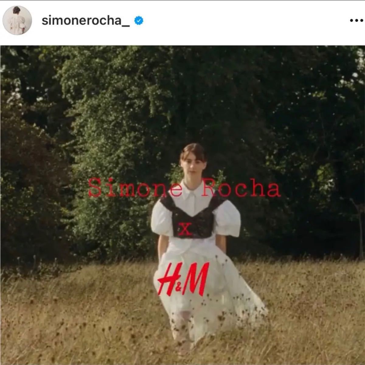 BTS SUGA着用！完売品！Simone Rocha x H&M パフスリーブ