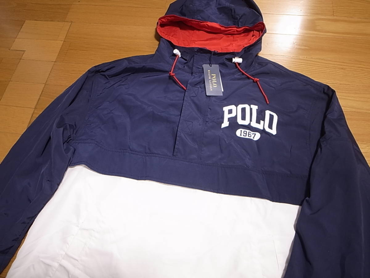 【送料無料 即決】POLO RALPH LAUREN PERFORMANCE COLOR BLOCK ANORAK M新品カラーブロック ハーフジップアノラック1967ナイロンジャケット