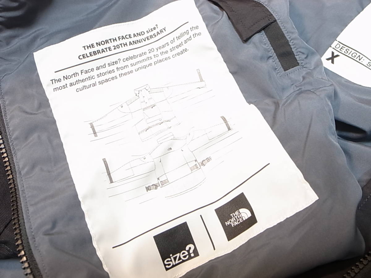 【送料無料 即決】 日本未発売 THE NORTH FACE x SIZE?別注 20周年記念STEEP TECH APOGEE JACKET S新品コラボ限定ブラックxグレーxオレンジ