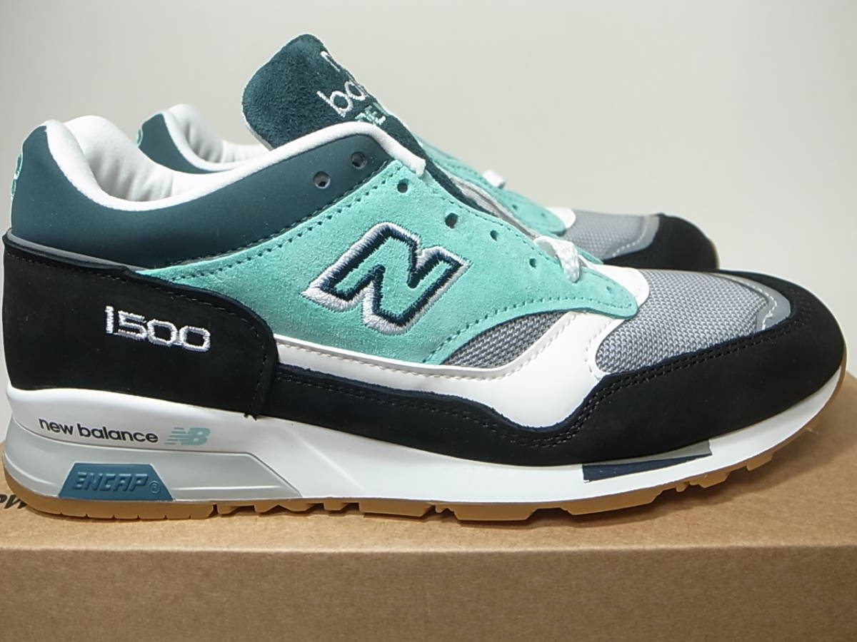 【送料無料 即決】海外限定 NEW BALANCE UK製 M1500LIB 24.5cm US6.5新品 Lava Ice Beach Pack 日本未発売 ブラックxティールxグレー英国製_画像2