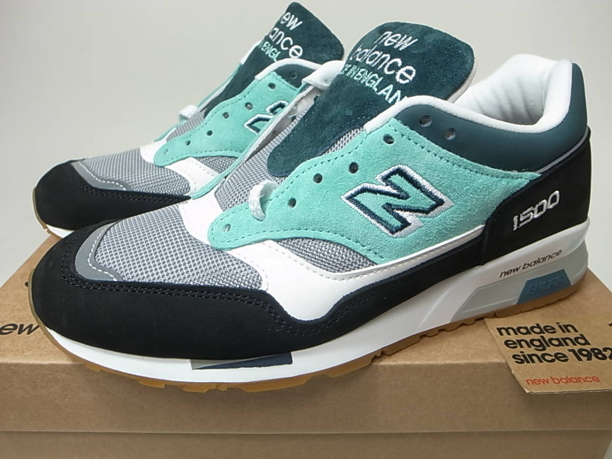 【送料無料 即決】海外限定 NEW BALANCE UK製 M1500LIB 24.5cm US6.5新品 Lava Ice Beach Pack 日本未発売 ブラックxティールxグレー英国製_画像4