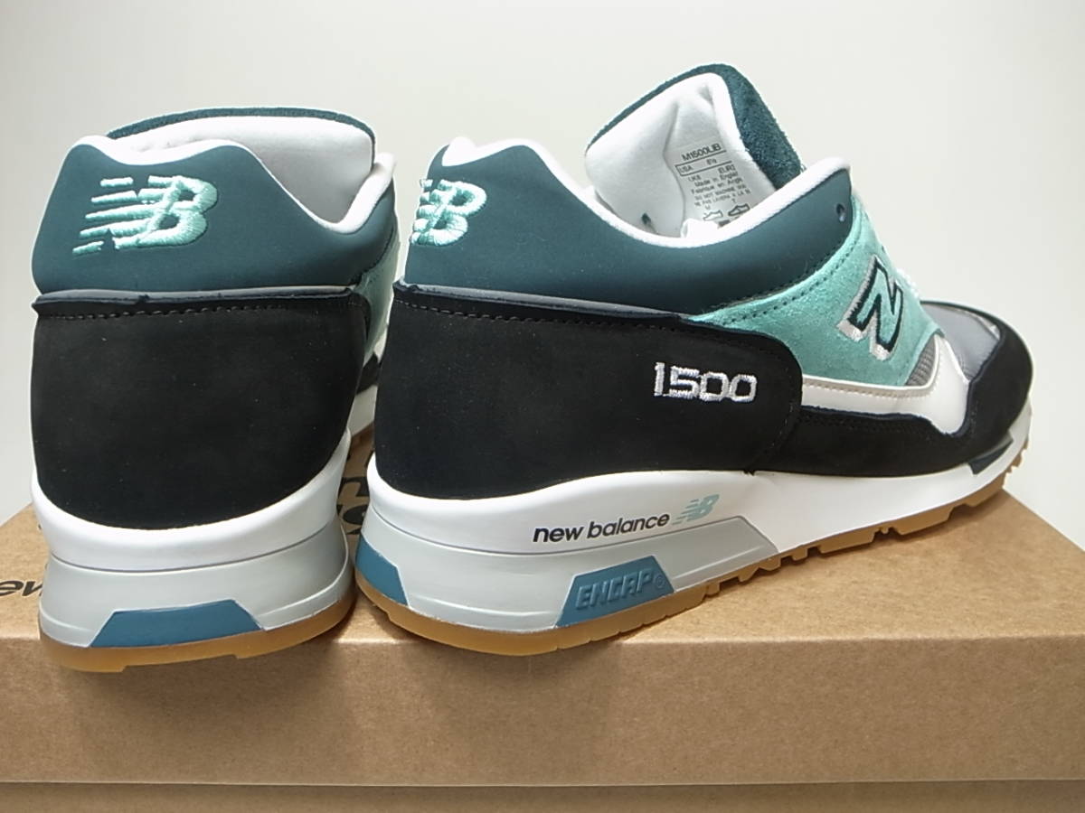 【送料無料 即決】海外限定 NEW BALANCE UK製 M1500LIB 24.5cm US6.5新品 Lava Ice Beach Pack 日本未発売 ブラックxティールxグレー英国製_画像3