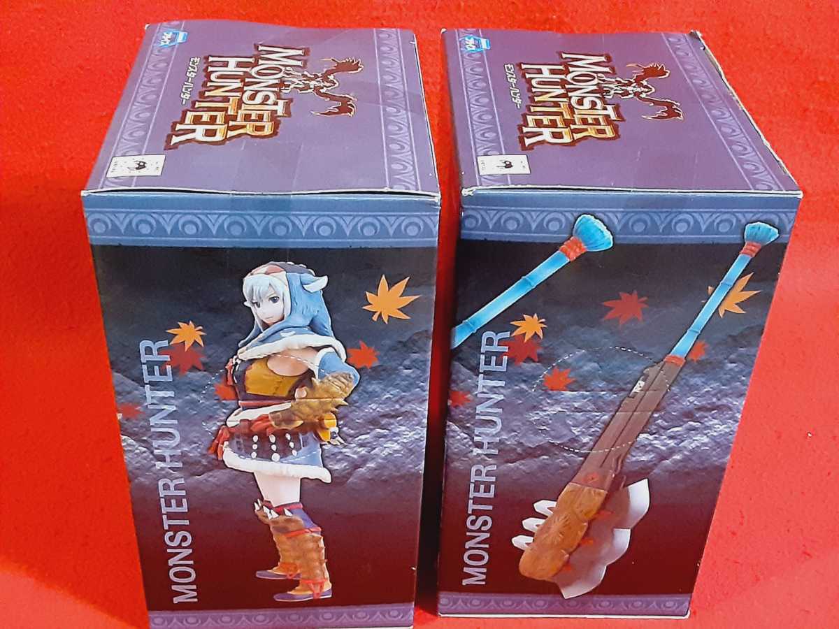 mon handle Monstar Hunter DXF Hunter figure woman ..*asila series & item box & blue bear axe 