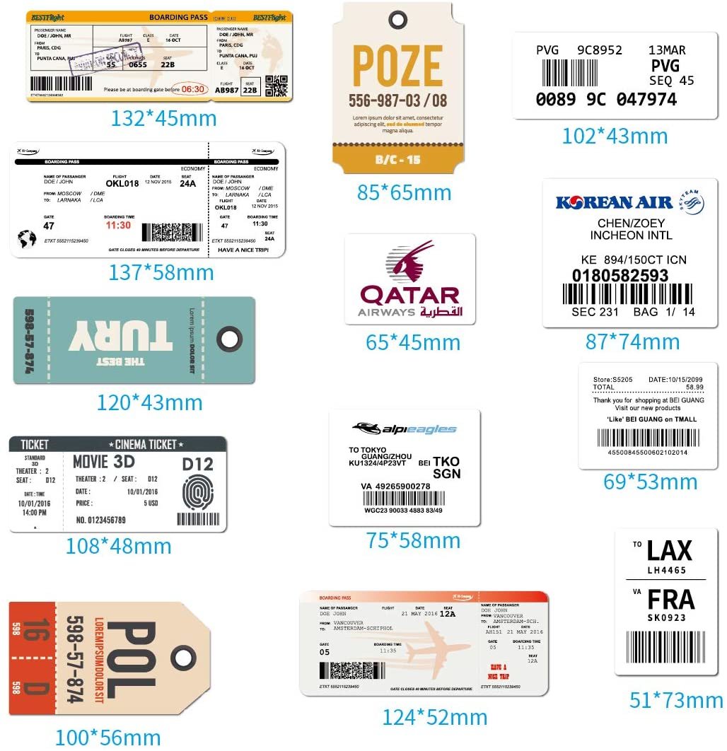 ◆◇◆49024-ExHS◆◇◆[AIRLINES-STICKER] エアラインBOARDING PASS＊CLAIMTAG（６枚セット）_画像8