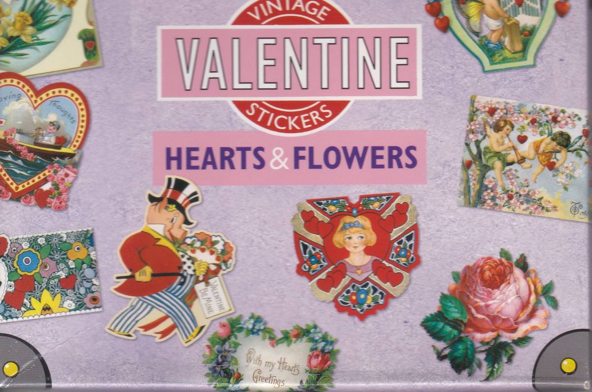 ▽▼74104▼▽＜LE*ヴィンテージステッカー＞VALENTINE＊HEARTS & FLOWERS_画像2